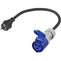 Pricenet ProPlus 373526DE Adapterkabel 40cm 3x2,5mm2 von Schuko Stecker nach CEE Steckdose