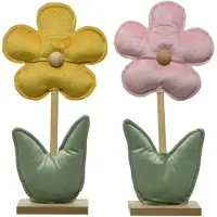 Décoris 1 Dekoaufsteller 41cm Blume Dekofiguren Osterdeko Tischdeko Ostern Frühlingsdeko