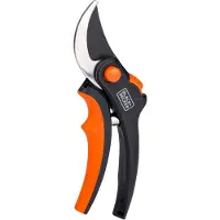 Black & Decker Gartenschere Klingen aus gehärtetem Stahl - 13 MM - Schwarz/Orange