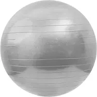 Matchu Sports - Gymnastikball / Pilatesball Sitzball Yogaball mit Pumpe 75 cm Silber 1 St