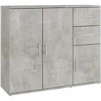 vidaXL Sideboard Betongrau 91x29,5x75cm Holzwerkstoff