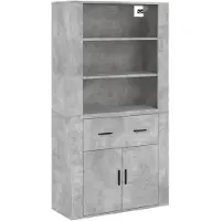 vidaXL Highboard Betongrau Holzwerkstoff