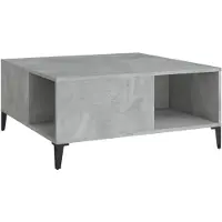 vidaXL Couchtisch Betongrau 80x80x36,5 cm Holzwerkstoff