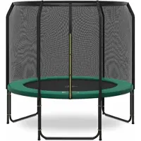 Magic Jump Fiber Trampolin 251 cm Grün mit sicherheitsnetz