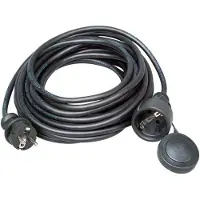 Kopp 147310042 Gummi-Verlängerung 10m H 05 RRf 3G1,5qmm schwarz