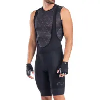 ALÉ Kurze Fahrradhose mit Trägern - OFF-ROAD GRAVEL STONES CARGO - Schwarz 2XL