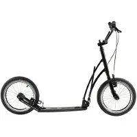 Mibo Mastr Tretroller 16 Zoll Räder Shimano V-Bremse Schwarz für Erwachsene