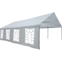 Lykke Partyzelt Premium 3x9m, 180g PE, verzinkter Stahlrahmen, UV-geschützt, wasserabweisend