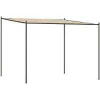 vidaXL Pavillon Beige 3x3 m 180 g/m² Stoff und Stahl