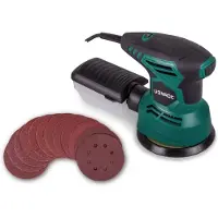 Vonroc Exzenterschleifer 300W | Inkl. Staubsammelbehälter und 12x Schleifpapier