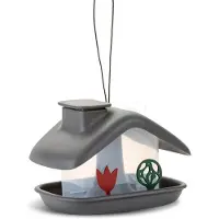 Nenurodyta Vogelfutterhaus Domek anthrazit Masse: 21x16x15 cm, Kunststoff