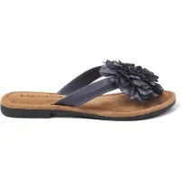 Lazamani Pantoletten Damen Schwarz Leder