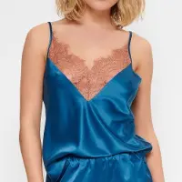 Lingadore Night Schlafshirt Cedar Wood | Grösse: L | Farbe: Petrol