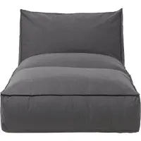 Blomus Bett S Stay, Outdoor-Liege, Kunststoff, Kunstfaser, Stahl pulverbeschichtet, Coal, 25 x 80 x 190 cm, 62042