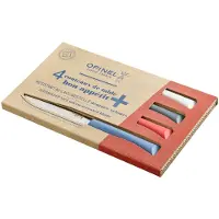 Opinel Bon Appetit+ Tafelmesser 4er-Set, primo, Mikro-gezahnte Klinge