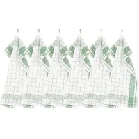 Tiseco Küchenhandtuch Home Studio Pharao Arabesque Smoke Green - 50 x 70 cm (3er Set)