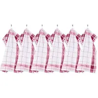 Tiseco Küchenhandtuch Home Studio Pharao Utensils Red (3er-Set) - 50 x 70 cm