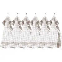 Tiseco Küchenhandtuch Home Studio Pharao Arabesque Taupe - 50 x 70 cm (3er Set)