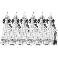 Tiseco Küchenhandtuch Home Studio Pharao Arabesque Black - 50 x 70 cm (3er Set)