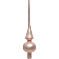 Décoris Christbaumspitze Glas 26cm rosa matt