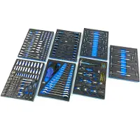 HBM 262er Pack Premium-Werkzeuge für Werkzeugwagen - BLAU