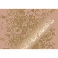 Kek Amsterdam Gravierte Blumentapete in Gold MW-138 - 300x280cm