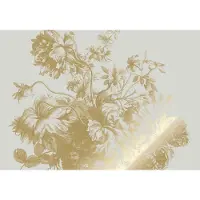 Kek Amsterdam Gold gravierte Blumentapete Sand MW-116 200x280cm