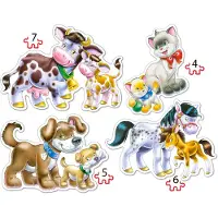 Castorland Animals with Babies 4x Puzzle (4+5+6+7) B-04218-2