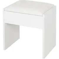 ECD-Germany | Hocker Katie Weiß Spanplatte 40x29x43 cm | NADUVI