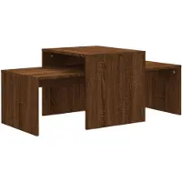 vidaXL Couchtisch-Set Braun Eichen-Optik 100x48x40 cm Holzwerkstoff