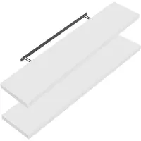 Casaria Wandplank ‚Äì 2 St. 90 cm 15kg Belastbaar ‚Äì Wit mat