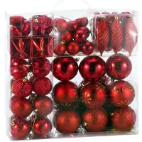 Casaria Kerstboomversiering Kerstballen - Rood 103 stuks