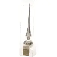 Décoris Christbaumspitze Glas 26cm silber glänzend