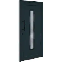 vidaXL Haustür Anthrazit 98x200 cm PVC