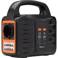 Denver PPS-42000 Tragbare Powerstation mit Solarpanel – 42000mAh, 155Wh, LED Lampe, USB & QC 3.0