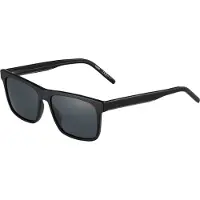 HUGO BOSS HG 1242/S Herren-Sonnenbrille Vollrand Eckig Acetat-Gestell, schwarz