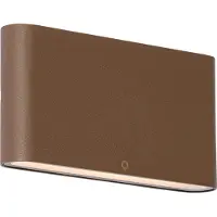 QAZQA Moderne Außenwandleuchte rostBraun 17,5 cm inkl LED IP65 Batt