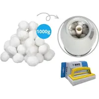 Comfortpool - Filterkugeln geeignet für Sandfilterpumpen - 1000 Gramm & WAYS Scheuerbürste