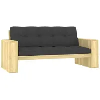 vidaXL Gartenbank mit Anthrazit Kissen 179 cm Kiefernholz Imprägniert