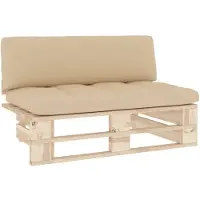 vidaXL Outdoor-Mittelsofa Paletten Imprägniertes Kiefernholz