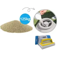 Comfortpool - Sparpack - Filtersand Sandfilterpumpe - Inhalt 125 kg (5 x 25 Kilogramm) & WAYS Scheuerbürste