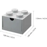 LEGO Aufbewahrungsbox mit Schublade 4, Grau