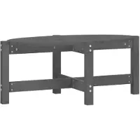 vidaXL Couchtisch Grau 87x48x35 cm Massivholz Kiefer