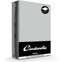 Cinderella Spannbettlaken mit geteiltem Topper Basic Light Grey (Light Grey)-200 x 200 cm