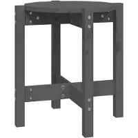 vidaXL Couchtisch Grau Ø 42,5x45 cm Massivholz Kiefer