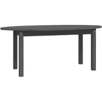 vidaXL Couchtisch Grau 110x55x45 cm Massivholz Kiefer