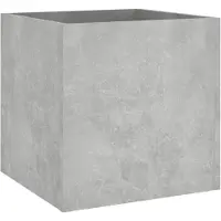 vidaXL Pflanzgefäß Betongrau 40x40x40 cm Holzwerkstoff