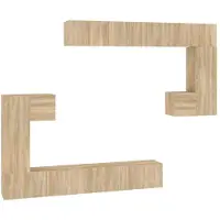 vidaXL TV-Wandschrank Sonoma-Eiche Holzwerkstoff