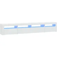 vidaXL TV-Schrank mit LED-Leuchten Weiß 240x35x40 cm