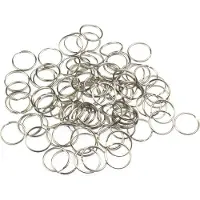 Kangaro Schlüsselringe, Metall, Durchmesser: 20 mm, silber Schlüsselanhänger, in Karton-Schachtel